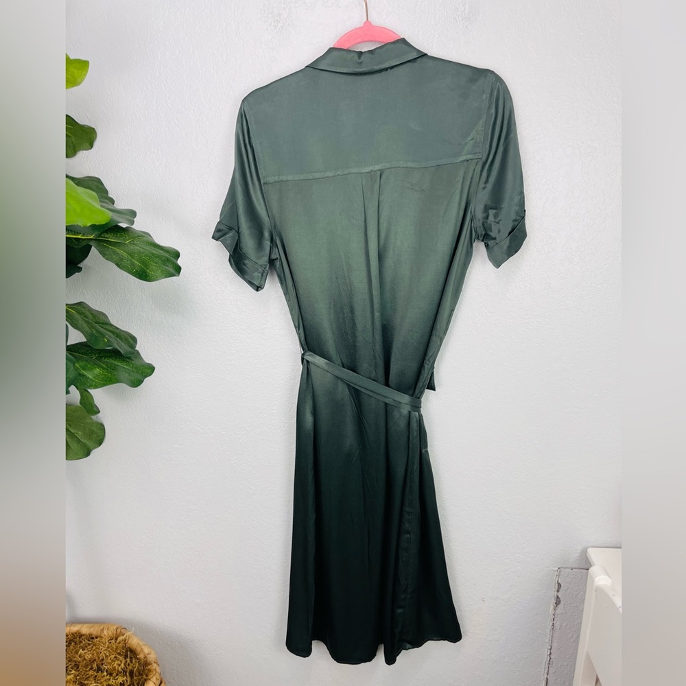 Nwot Rails Cadence Button Down Forest Green Shiny… - image 5